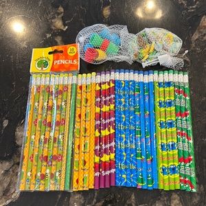 NWT Tag pencils 33,total and NWT erasers